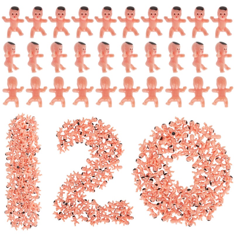 Blowata 120 PCS Plastic Babies for Games  1 Inch Bulk Mini Babies Tiny Babies for King Cake Babies Ice Cube Game  Small Plastic Babies for My Water Broke Baby Shower Decorations - Image 1